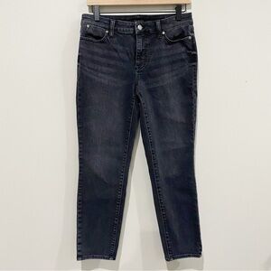 TALBOTS Slim Ankle Jean Black Wash Size 4 Petite